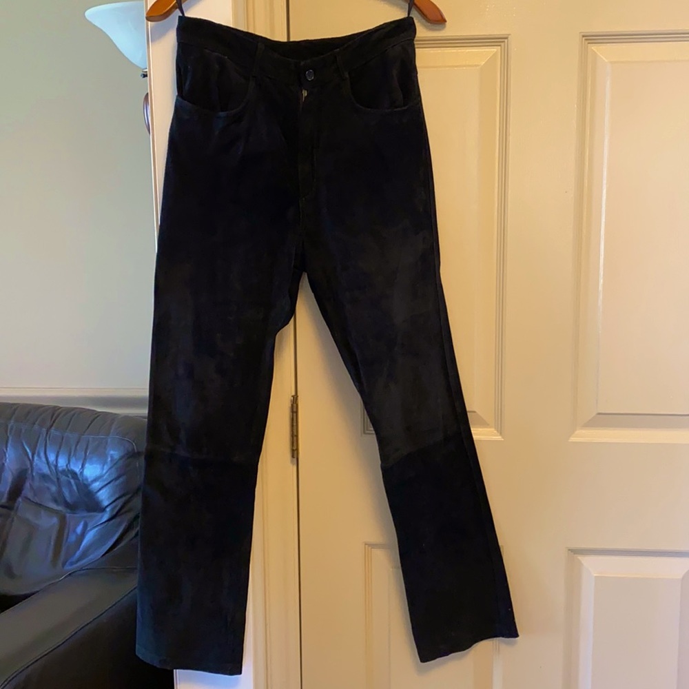 Suede pants